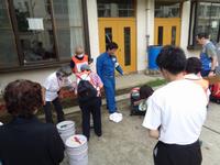 給食・物資班の様子