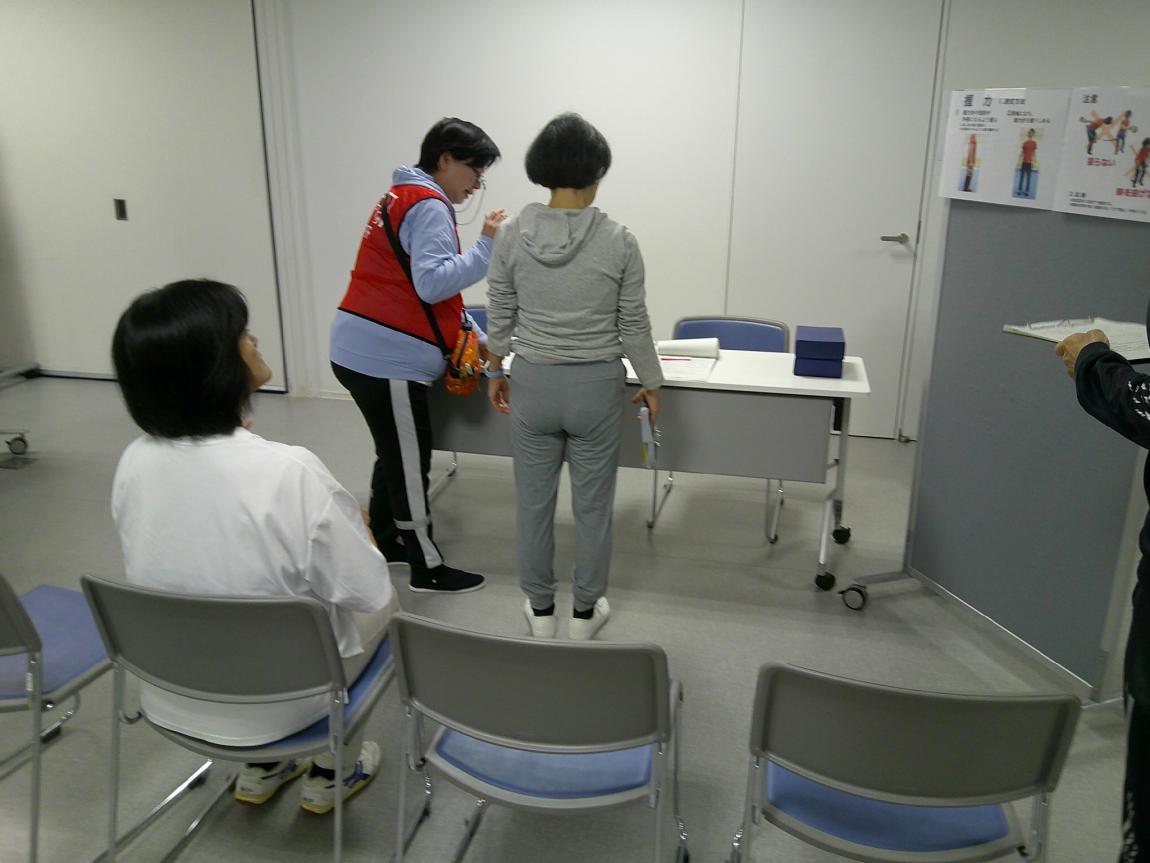 握力測定の様子