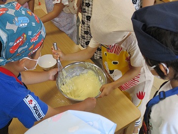 ホットケーキ作り