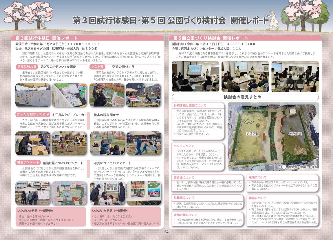 せせらぎ公園だより第5号(裏面)