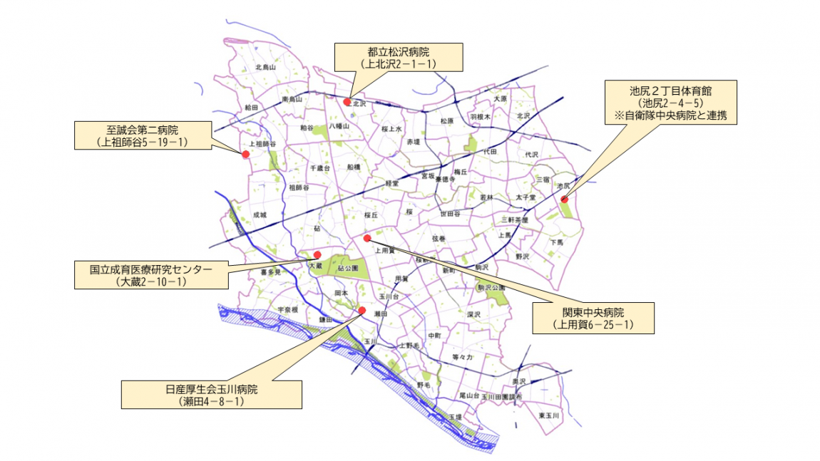 緊急医療救護所設置図