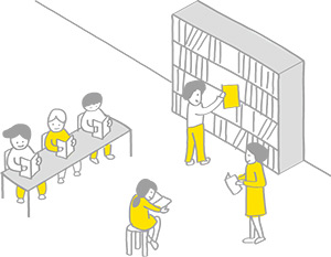 図書館のイラスト