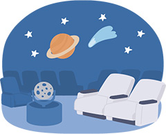 プラネタリウムのイラスト