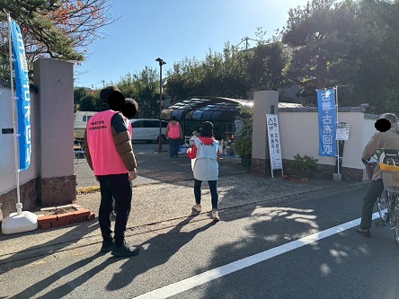 天理教玉瀬分教会駐車場の様子