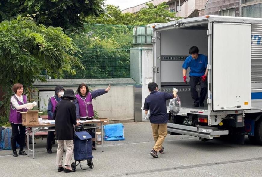 粕谷区民センター回収の様子