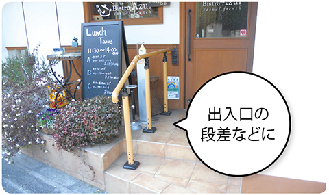 手すりの設置実施例の写真