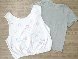 アップサイクルした子ども服の写真