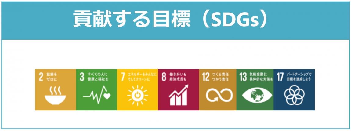 貢献する目標（SDGs）