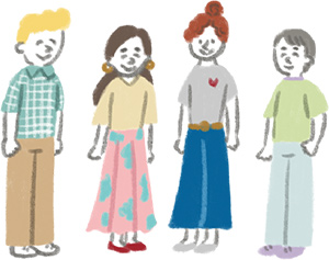 いろいろな国籍・地域の人たちのイラスト