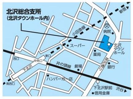 北沢タウンホール地図
