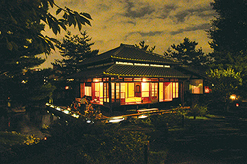 夜の帰真園の様子の写真