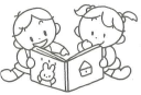 絵本を読んでいる画像
