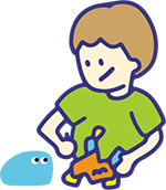 挑戦する子どものイラスト