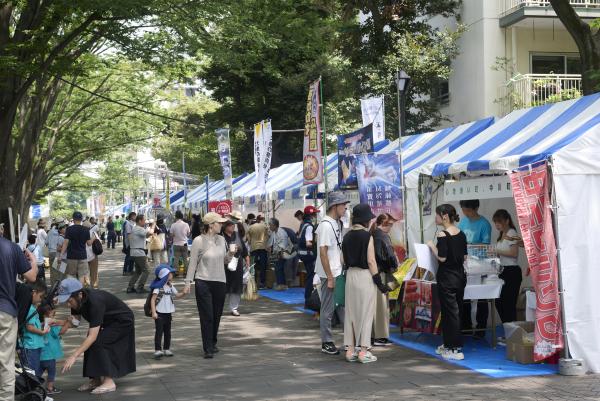 けやき広場全体（物産展）