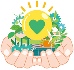 再エネ電力のイメージイラスト