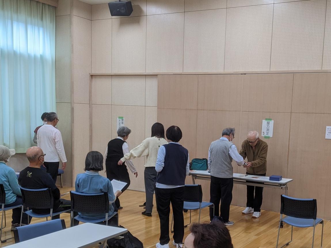 体力測定の様子