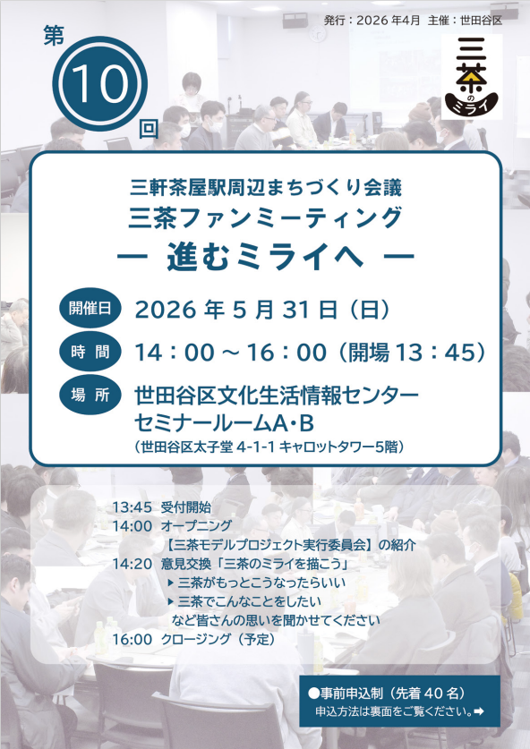 第10回三軒茶屋駅周辺まちづくり会議