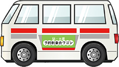 乗合ワゴンのイラスト