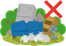 不法投棄のイメージイラスト