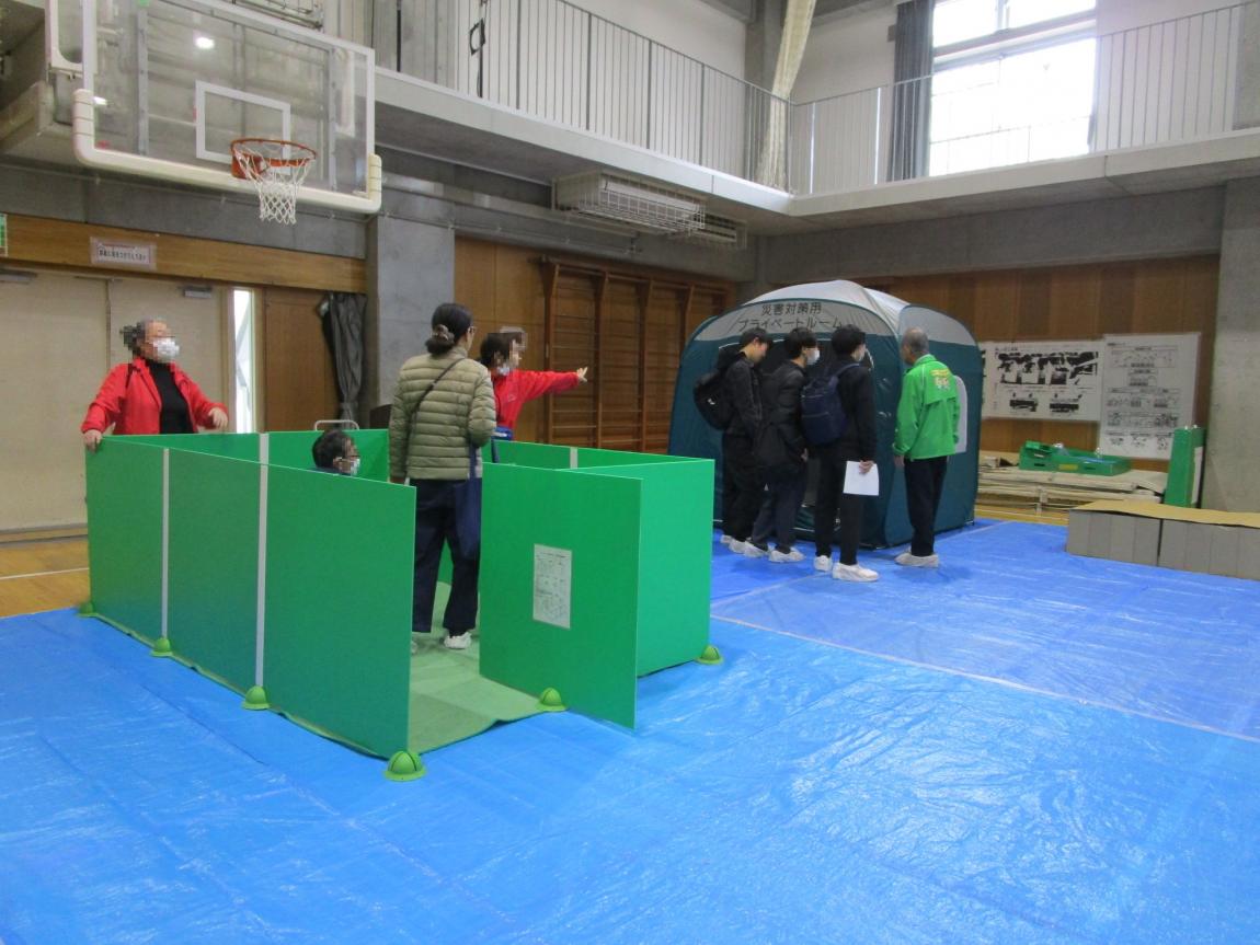 避難スペース体験