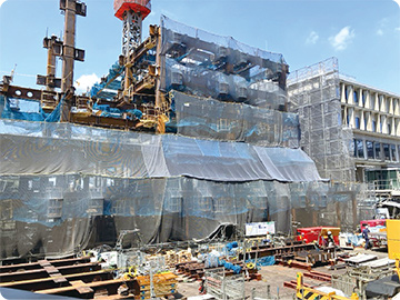 新庁舎工事現場の写真