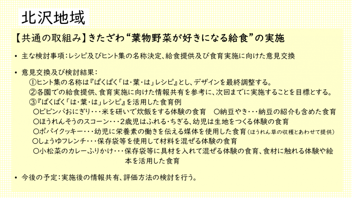 令和7年度 きたざわ葉物野菜が好きになる給食の実施