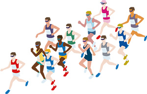 マラソンランナーのイラスト