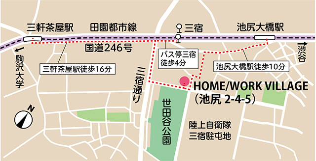HOME/WORK VILLAGEの地図