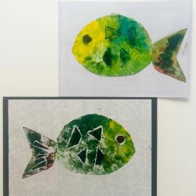 紙版画の完成写真