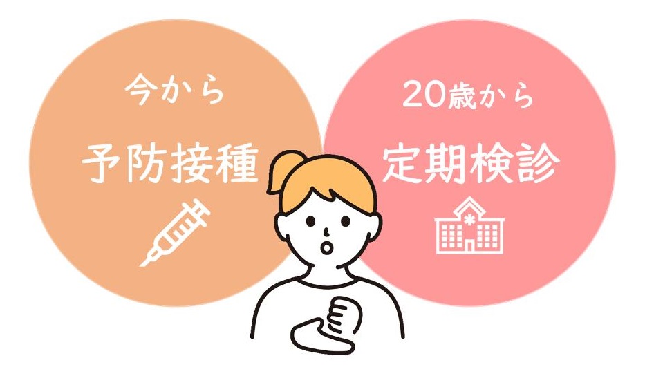 予防接種と定期検診のイラスト