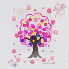 お花見ステンドグラスを作ろう！