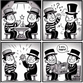 AIで作成した4コマ漫画のイメージ画像