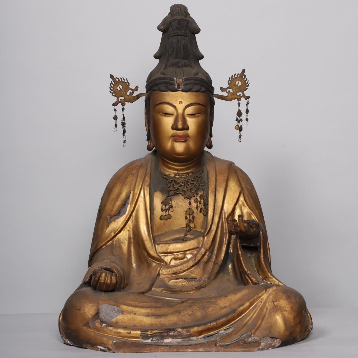 勝光院の木造虚空蔵菩薩坐像（正面）