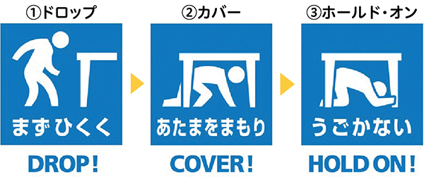 まずひくく　あたまをまもり　うごかない