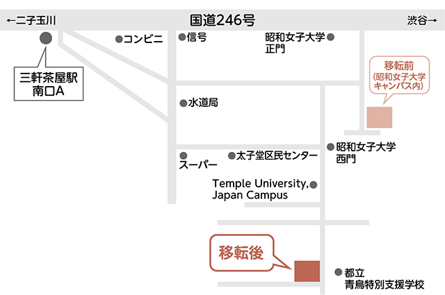 子育てステーション世田谷「おでかけひろばSHIP」の地図