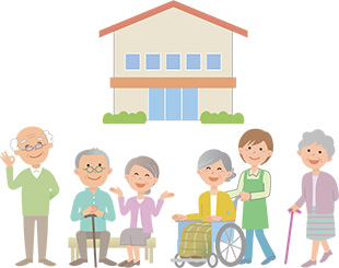 高齢者たちのイラスト