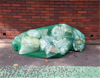 ごみ散乱防止ネットの使用例の写真