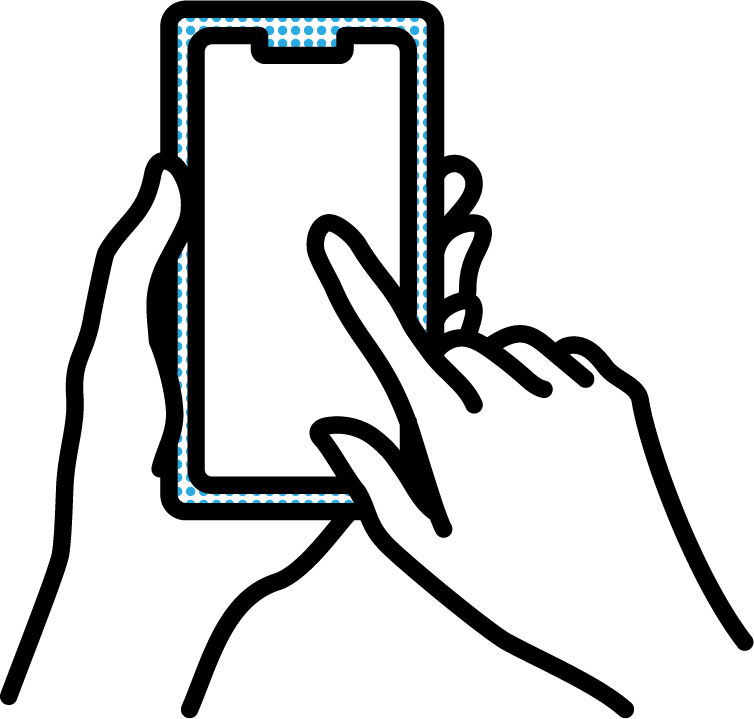 スマートフォンを操作しているイラスト