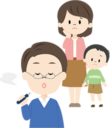 受動喫煙のイメージイラスト