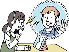 オンライン英会話のイメージイラスト