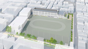 改築後の弦巻中学校（イメージ）