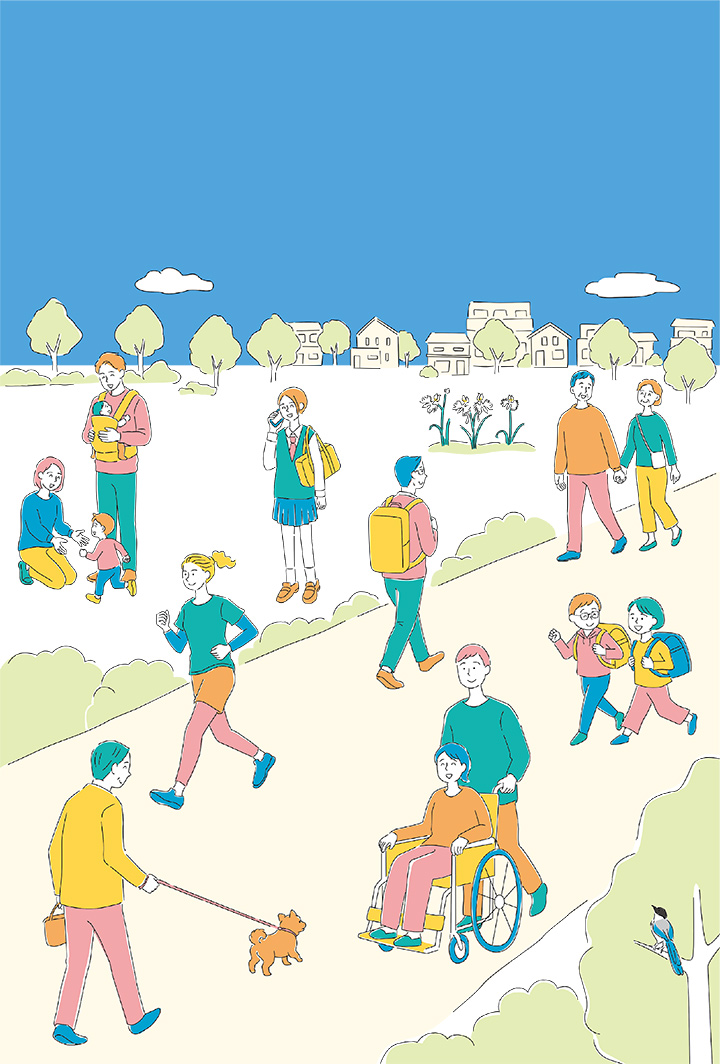 区のおしらせ「せたがや」令和8年（2026年）4月15日号の1面イラスト