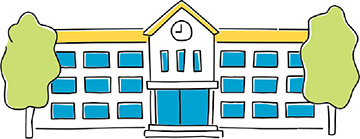 学校校舎のイラスト