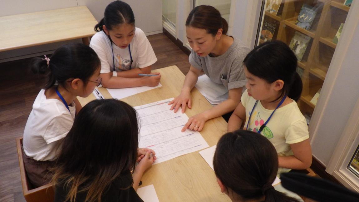 いいほいくえん講座2「グループでメニューを考えている様子」