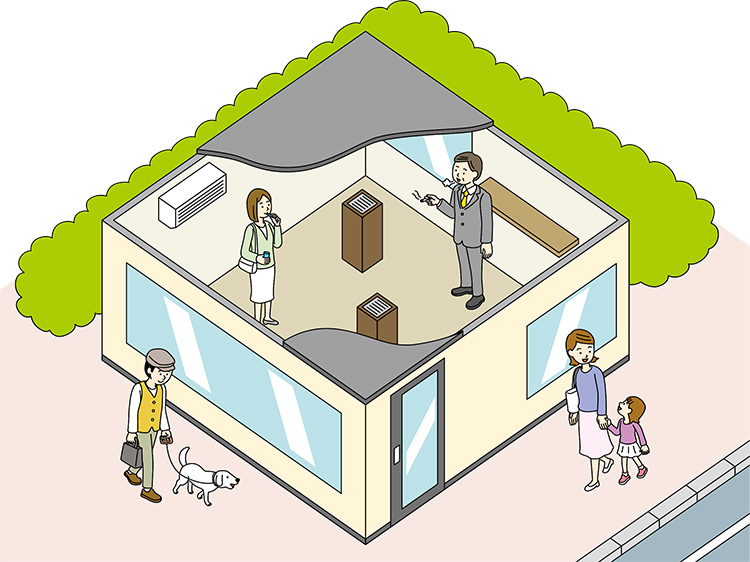 喫煙所のイラスト