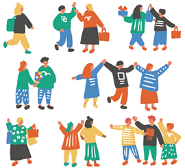 様々な国の人々のイラスト