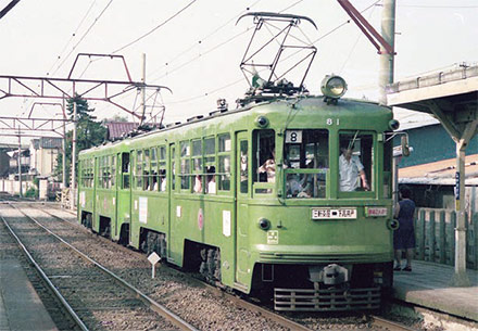 昭和49年（1974年）宮の坂駅で撮影した写真