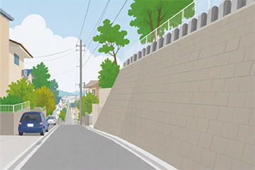 擁壁のイラスト