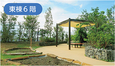 東棟6階 屋上庭園の写真
