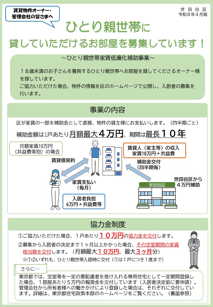 賃貸人向けちらし
